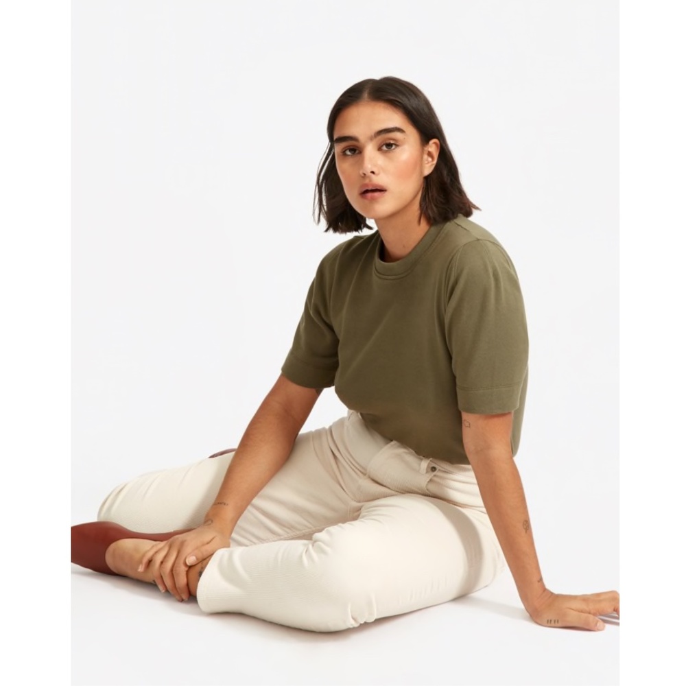Everlane The Lightweight French Terry Puff-Sleeve Tee – size XS